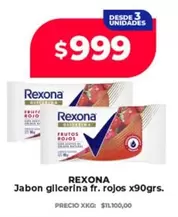 Rexona - Jabon glicerina fr. rojos x90grs.
