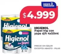 Higienol - Papel hig con yapa d/h 4x50mt