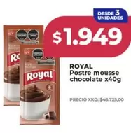 Royal - Postre mousse chocolate x40g