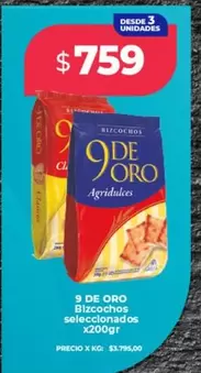 9 de oro - Bizcochos seleccionados