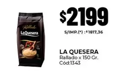 La Quesera - Rallado x 150 Gr. Cód:1343