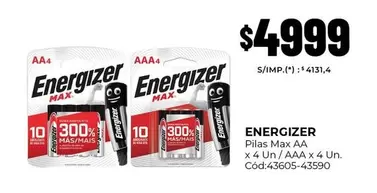 Energizer - Pilas Max AA x4 Un/AAA x 4 Un