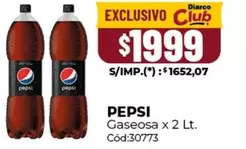 Pepsi - Gaseosa x 2 Lt. Cód:30773