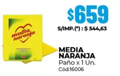 Media Naranja - Paño x 1 Un. Cód:16006