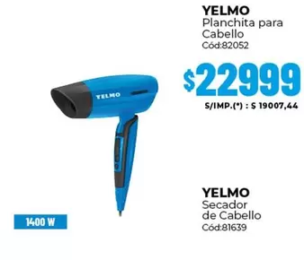 Yelmo - Planchita para Cabello, Secador de Cabello