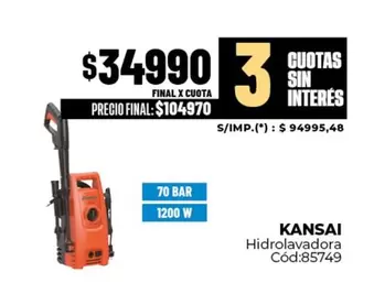 kansai - Hidrolavadora Cód:85749