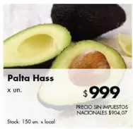 X$ - Palta Hass