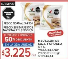 X$ - MEDALLON DE SOJA Y CHOCLO