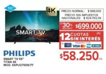 Philips - SMART TV 55" TITAN 4K
