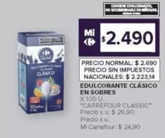 Carrefour - EDULCORANTE CLÁSICO