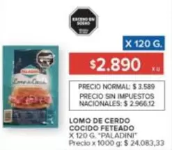 Paladini - LOMO DE CERDO COCIDO FETEADO