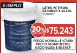 X$ - LATEX INTERIOR/ EXTERIOR X 20 LTS