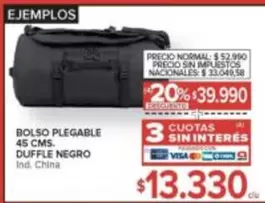 Negro - BOLSO PLEGABLE