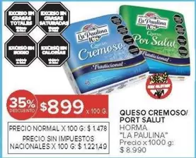 La paulina - QUESO CREMOSO/ PORT SALUT