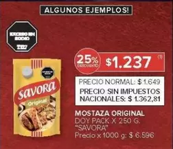 Savora - MOSTAZA ORIGINAL