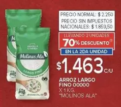 Molinos Ala - ARROZ LARGO FINO 00000