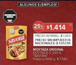Savora - MOSTAZA ORIGINAL