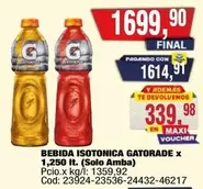 Gatorade - BEBIDA ISOTONICA  x 1,250 It.