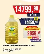 X$ - CAÑUELAS GIRASOL