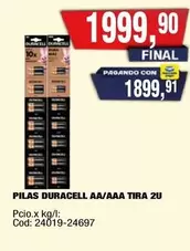 Duracell - AA/AAA TIRA 20
