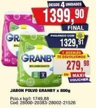 Granby - JABON POLVO x 800g