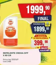 Off - REPELENTE CREMA OFF