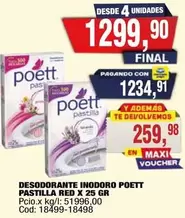 Poett - PASTILLA RED X 25 GR