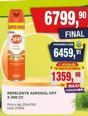 Off - REPELENTE AEROSOL OFF