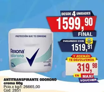 Rexona - ANTITRANSPIRANTE ODORONO
