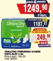 Suave - TOALLITAS FEMENINAS