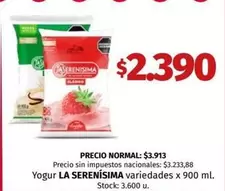 La Serenísima - Yogur variedades x 900 ml