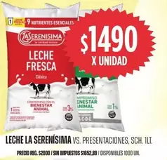 La Serenísima - LECHE VS. PRESENTACIONES