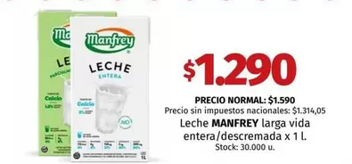 Manfrey - Leche larga vida entera/descremada