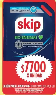 Skip - JABÓN PARA LA ROPA BIO ENZIMAS DOY PACK