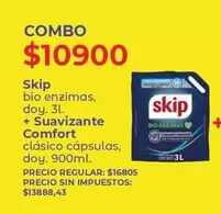 Skip - bio enzimas + Suavizante Comfort clásico cápsulas