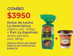 La Serenísima - Dulce de Leche + Pan