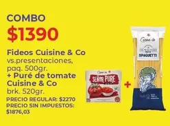 Cuisine - Fideos  & Co vs.presentaciones + Puré de tomate  & Co