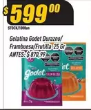 Godet - Gelatina Durazno/ Frambuesa/Frutilla 25 Gr