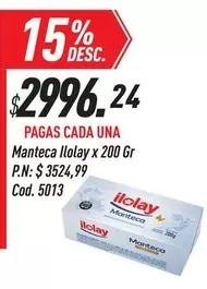 Ilolay - Manteca x 200 Gr