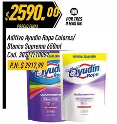 Ayudin - Aditivo Ropa Colores/ Blanco Supremo 650ml