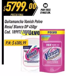 Vanish - Quitamancha Polvo