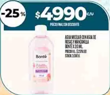 XL - AGUA MICELAR CON AGIA DE ROSAS Y MANZANILLA