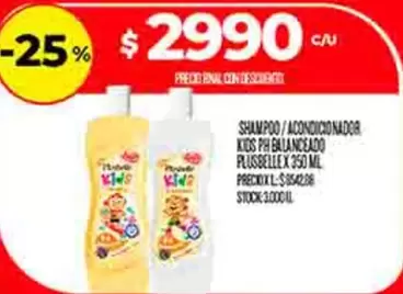 Plusbelle - SHAMPOO / ACONDICIONADOR KIDS PH BALANCEADO