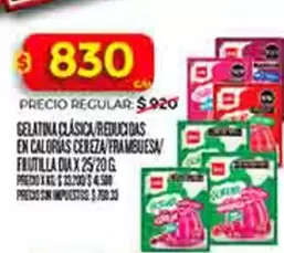 Dia - GELATINA CLÁSICA/REDUCIDAS EN CALORÍAS CEREZA/FRAMBUESA/FRUTILLA