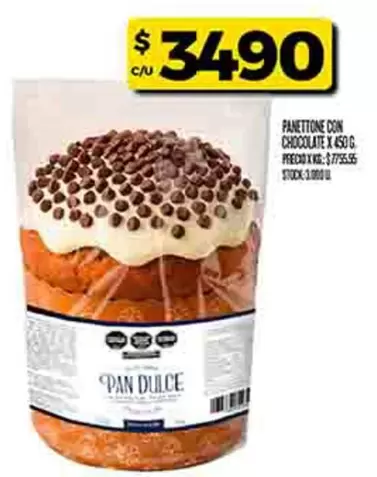 X$ - PANETTONE CON CHOCOLATE