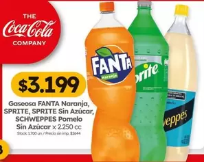 Fanta - FANTA Naranja, SPRITE, SPRITE Sin Azúcar, SCHWEPPES Pomelo Sin Azúcar