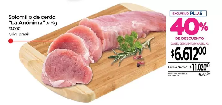 La Anónima - Solomillo de cerdo