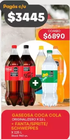 Coca cola - GASEOSA COCA COLA + FANTA/SPRITE/SCHWEPPES