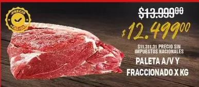X$ - PALETA A/V Y FRACCIONADO X KG