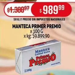 Primer - MANTECA PRIMER PREMIO